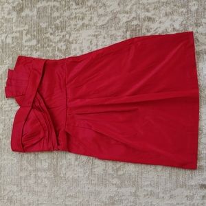 Wishes Strapless Pleated Prom Cocktail Dress Junior 5 Red